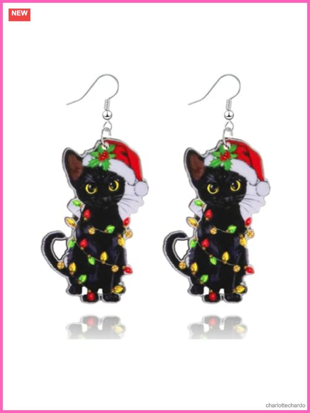 Christmas Acrylic Dangle Earrings Women Girls Holiday Jewelry